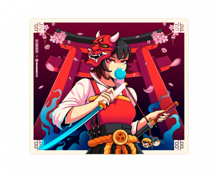 Iconic Blitz Limited Edition Prism Glass Mousepad - Sakura by Beansboyz