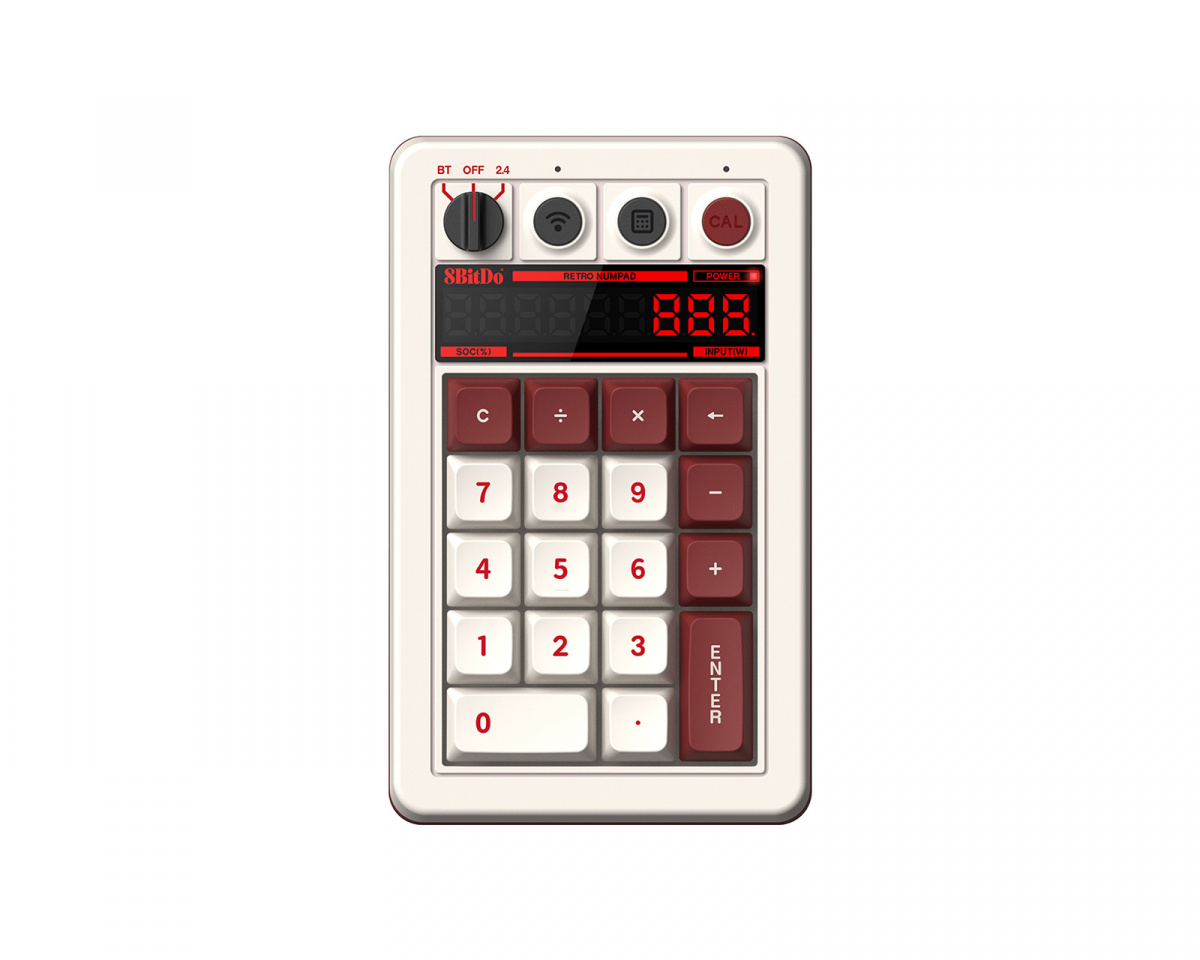8Bitdo Retro 18 Mechanical Numpad - Wireless Numpad - Fami Edition