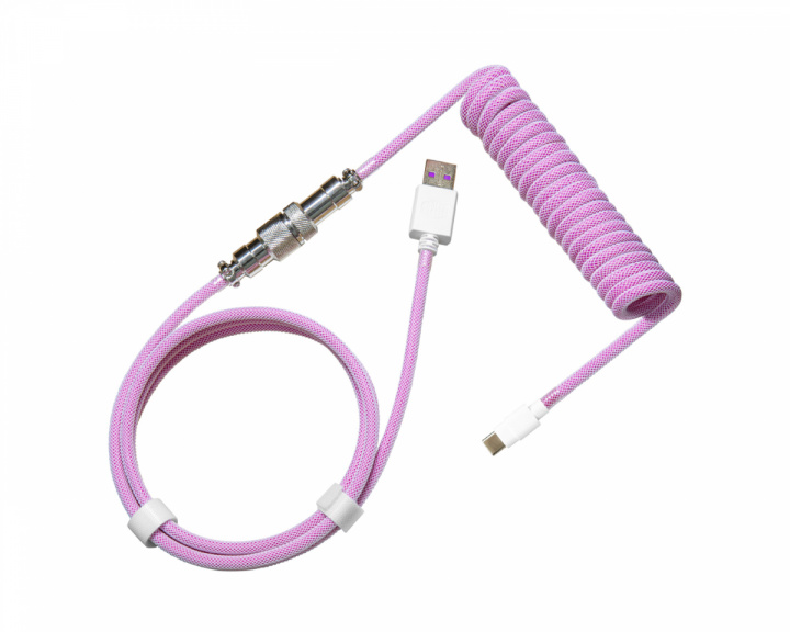 Cooler Master Coiled Cable USB-C to USB-A 1.5m - Aviator - Candy Magenta