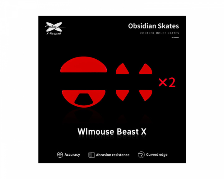 X-raypad Obsidian Mouse Skates for WLmouse Beast X