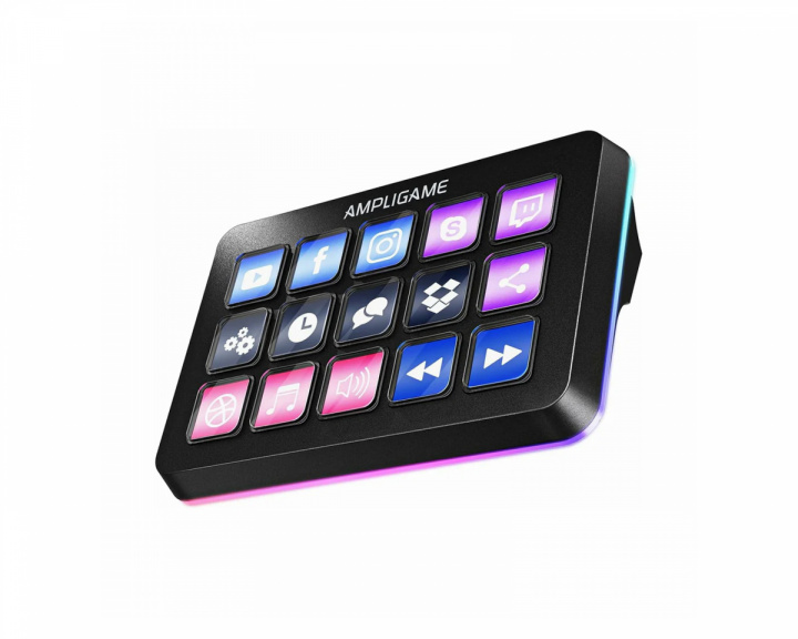 Fifine AMPLIGAME D6 Stream Controller - Streaming Deck - Schwarz