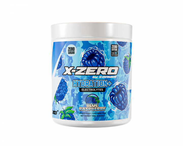 X-Gamer X-Zero Hydration+ Blue Raspberry - 100 Servings