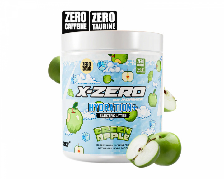 X-Gamer X-Zero Hydration+ Green Apple - 100 Servings