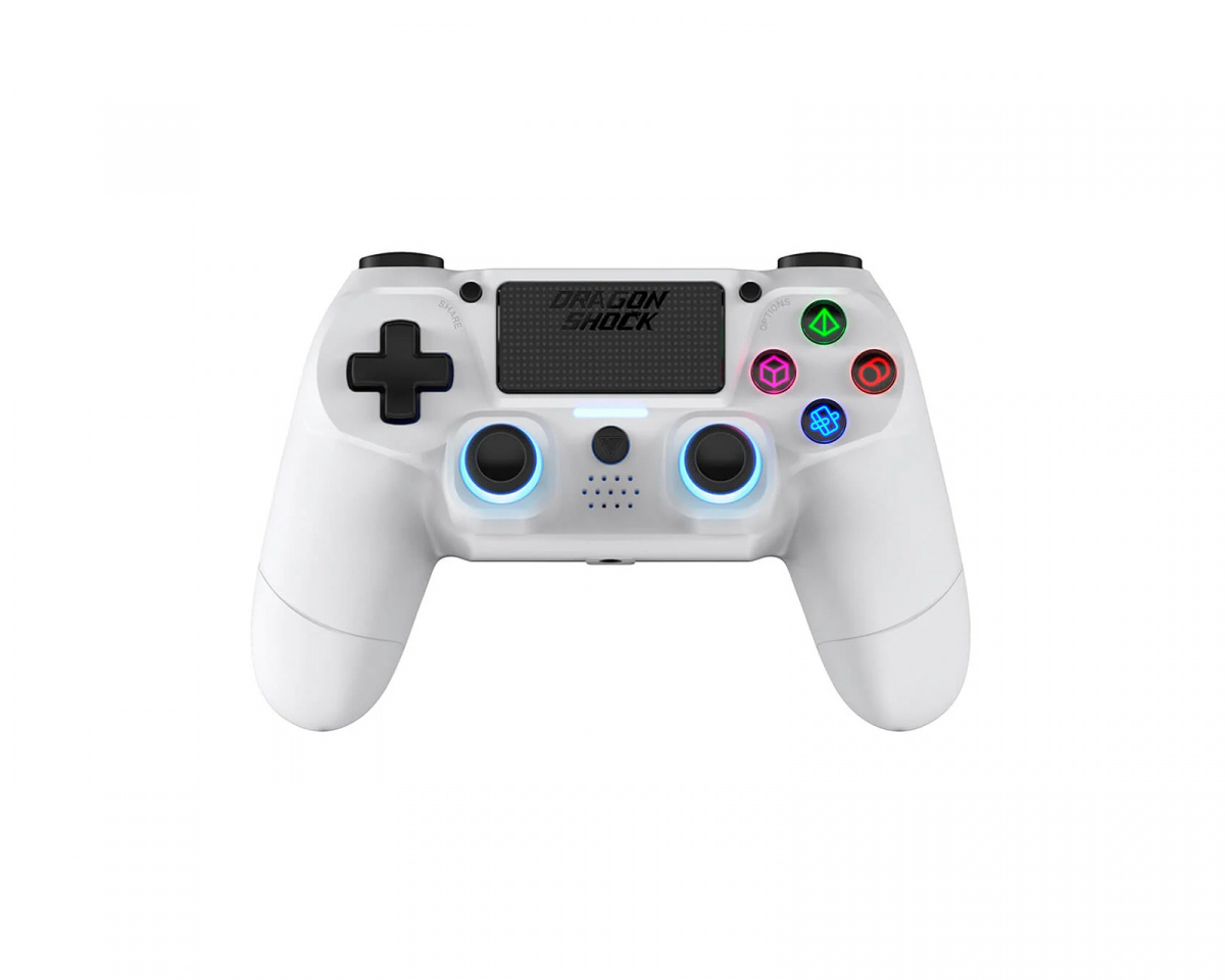 DragonShock Mizar Wireless Controller PS4 - White - us