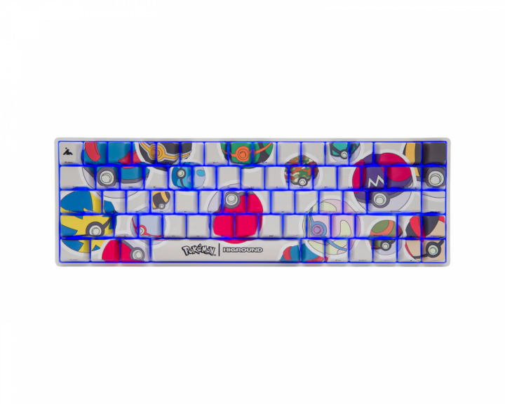 Higround Pokémon Base 65 Hotswap Gaming Keyboard - ANSI - Poké Ball Sticker [White Flame]