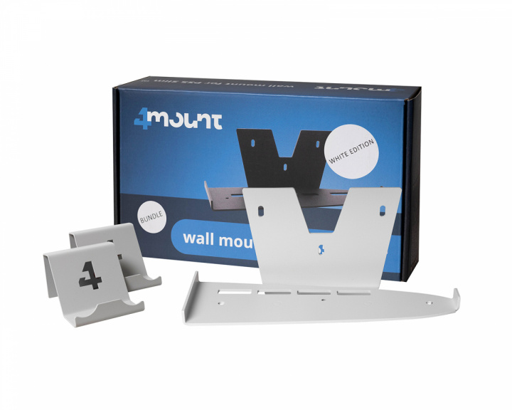 4mount Wall Mount Bundle for PS5 Slim - White