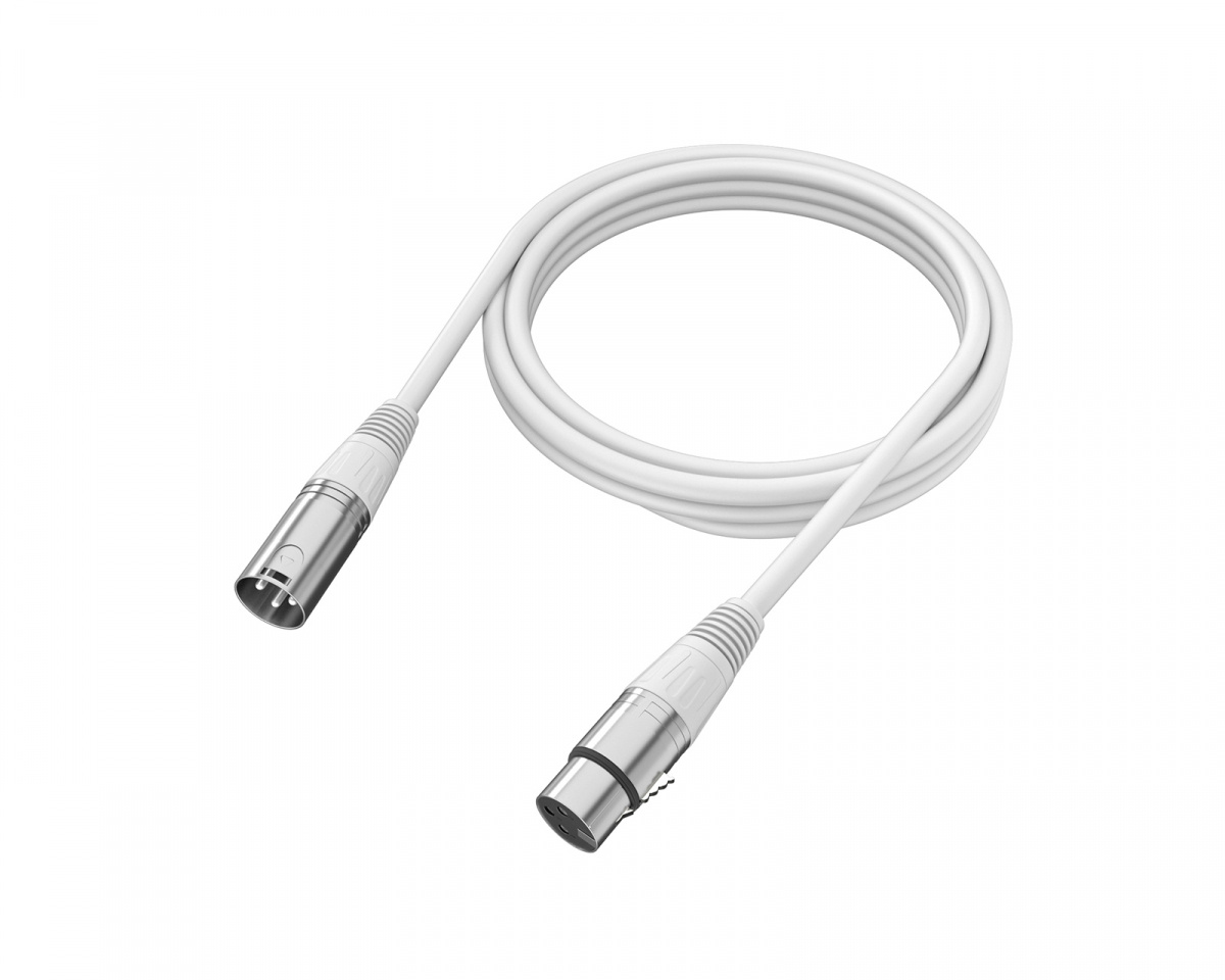 Fifine XLR Cable - 3pin - 1.8 Meter - White - us.MaxGaming.com