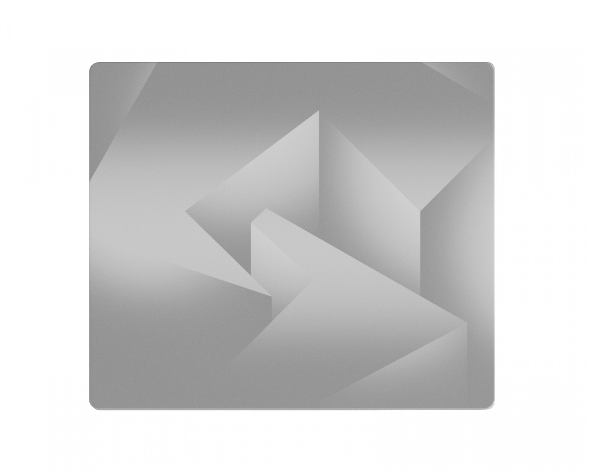 GLSSWRKS Polarity ホワイト 490×420 サイズ GLSSWRKS Polarity Series Glass Mousepad - XL - White - us