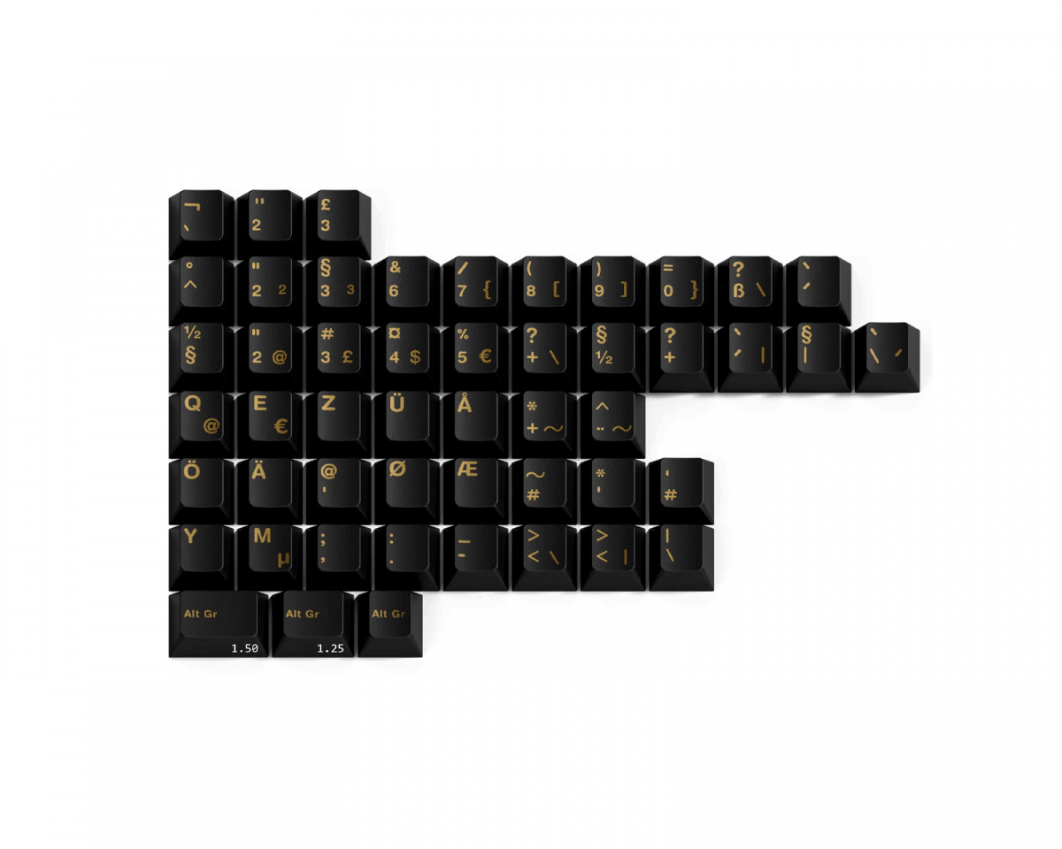 GMK CYL Black & Gold - International Kit - us.MaxGaming.com