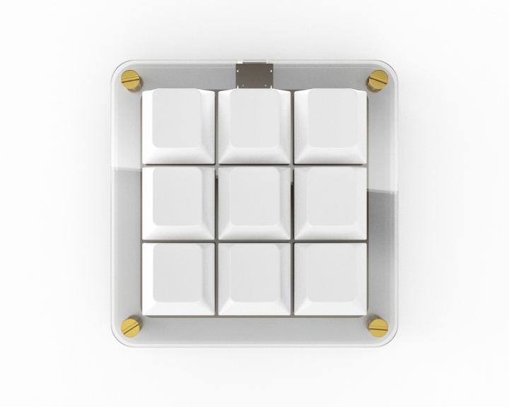 MaxCustom 9-Key MacroPad - Transparent