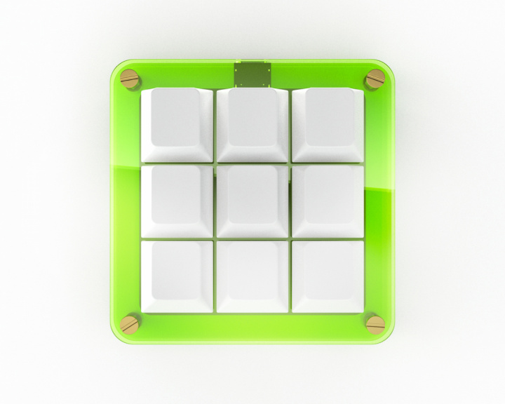 MaxCustom 9-Key MacroPad - Yellow