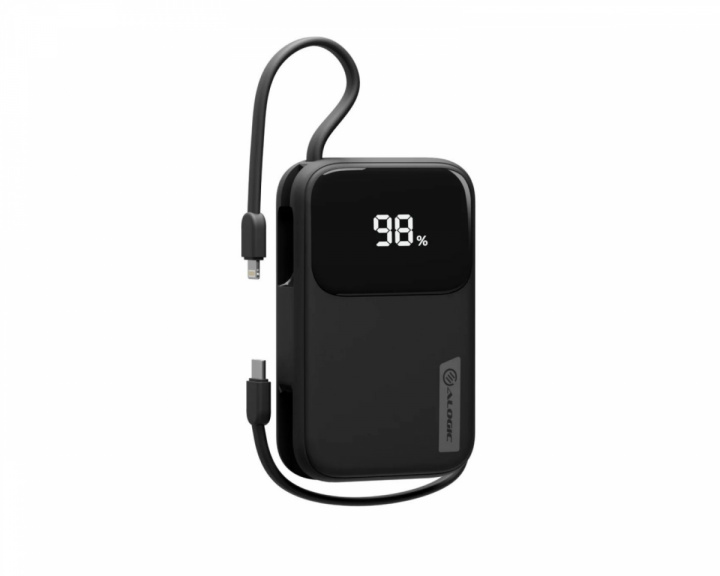 Alogic Tandem+ 20 000 mAh 30W USB-C & Lightning Power Bank - Black