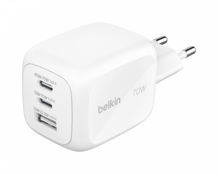 Belkin BoostCharge Pro GaN 70W Wall Charger with Travel Adapter