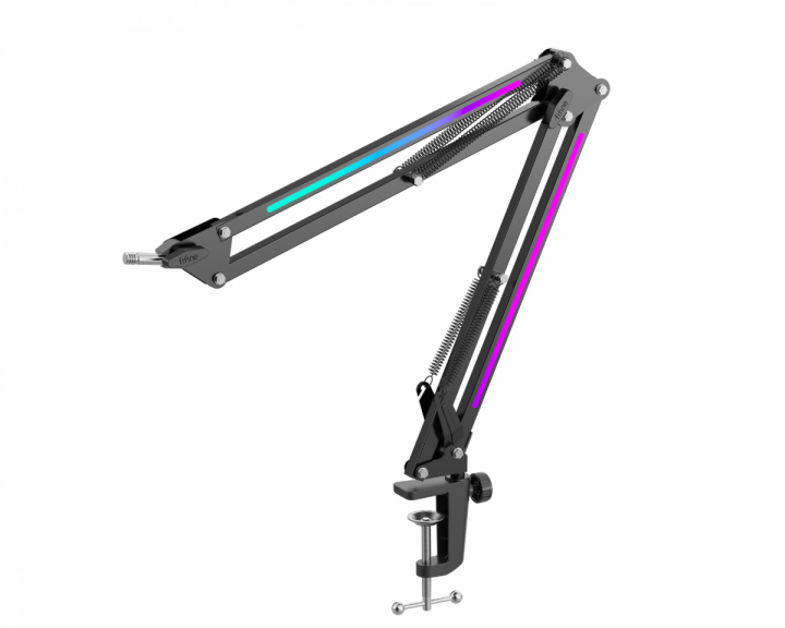  RGB Metal Microphone Boom Arm - Black