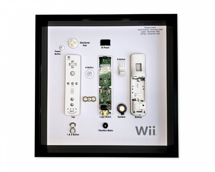  Retro Art Nintendo Wii Remote Controller Display - Grey