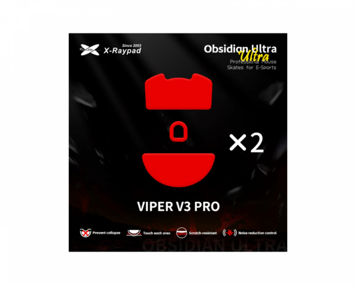 X-raypad Obsidian Ultra Skates for Razer Viper V3 Pro