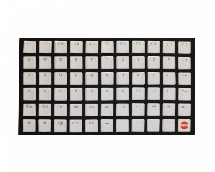  THT Doubleshot PBT Backlit Low-Profile 65-Key - Choc V1 -  White