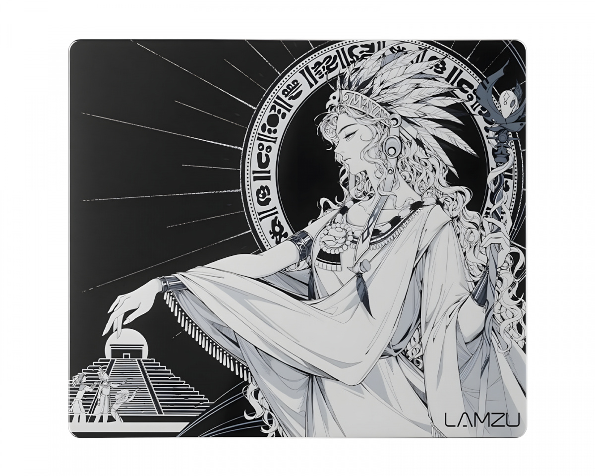 Lamzu Maya Glass Mousepad - Black/White - us.MaxGaming.com