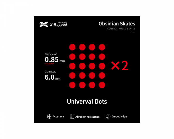  Obsidian Mouse Skates - Universal Dots D6.Omm