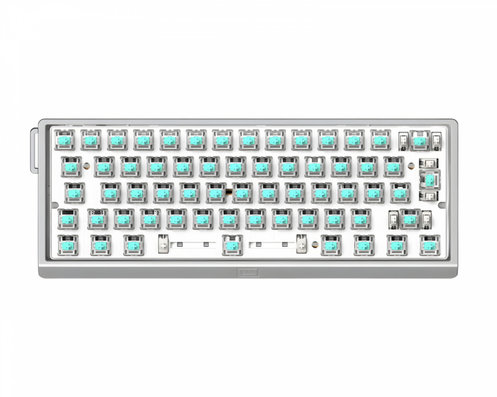  60HE V2 Keyboard - ISO Non Split Spacebar - Silver Aluminum
