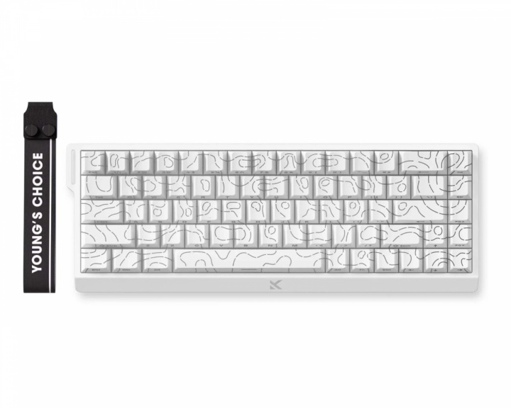  Ace 68 E-Sport ANSI Keyboard - White Topographic [Ice Rhino Magnetic]