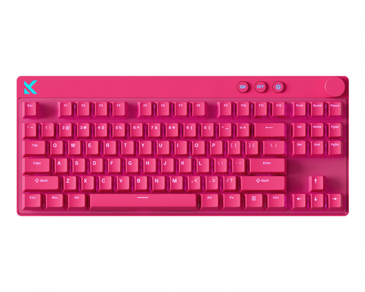 MCHOSE Mix 87 Hall Effect Magnetic Gaming Keyboard ANSI - Rose Red