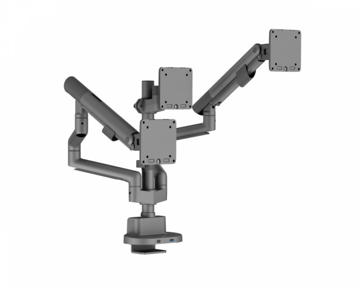  Monitor Arm with USB-A & USB-C Ports - 3 Monitors - 17-27