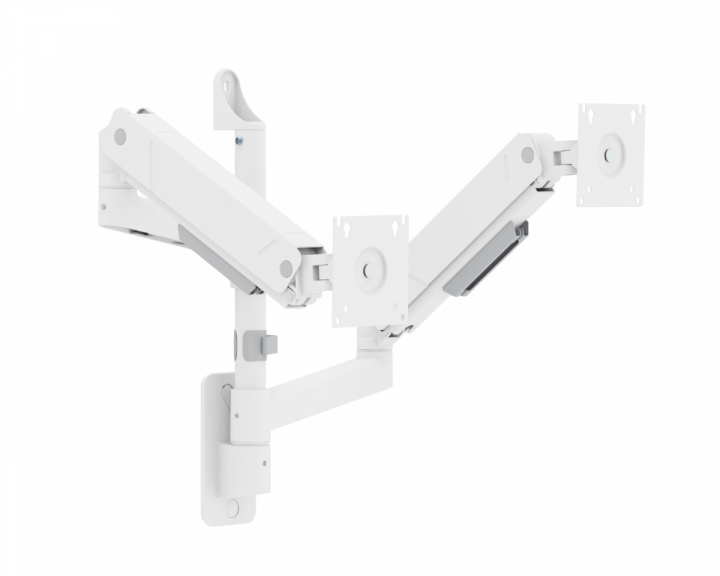  Heavy-Duty Wall Mount for 2 Monitors - White