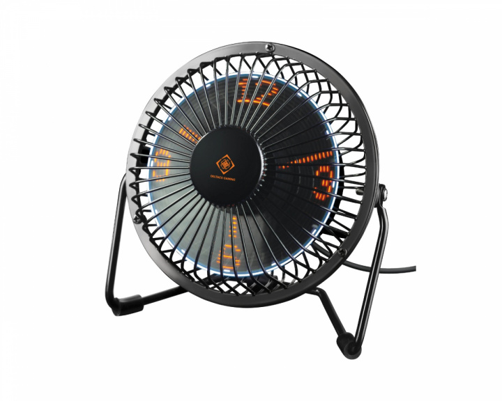  Gaming USB Desk Fan with Clock