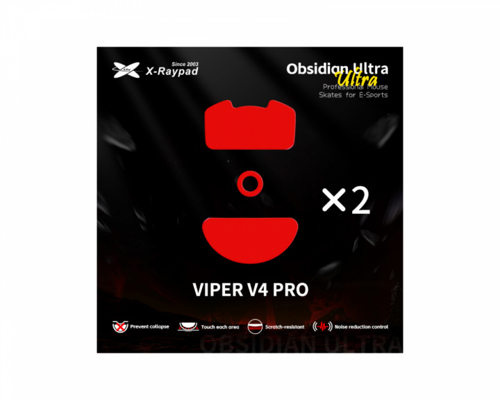 X-raypad Obsidian Ultra Skates for Razer Viper V4 Pro