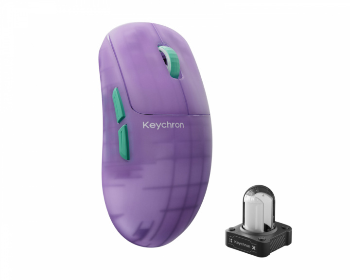 Keychron G6 HE 8K Wireless Gaming Mouse - Frosted Lavender