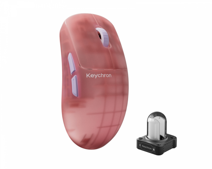 Keychron G6 HE 8K Wireless Gaming Mouse - Frosted Pink