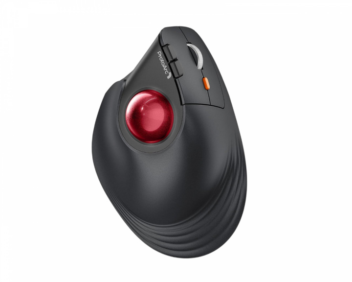  EM05 NL Vertical Wireless Trackball Mouse - Black/Red