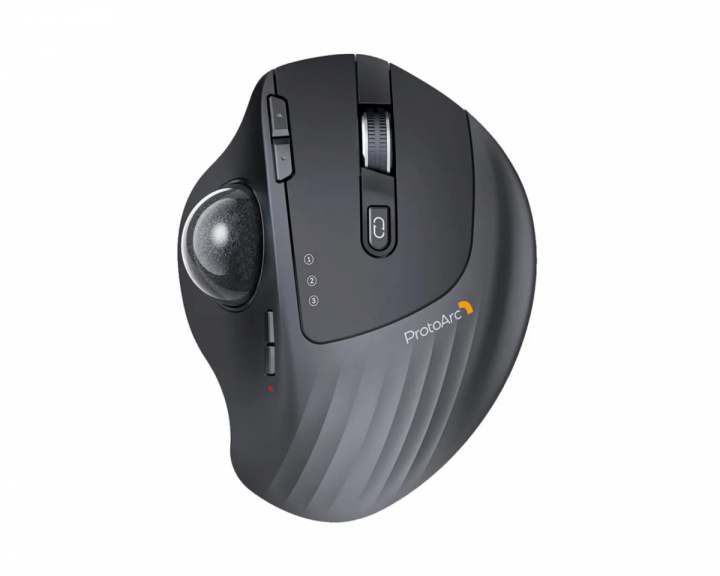  EM01 NL Wireless Ergonomic Trackball Mouse Black/Gray Ball - Black