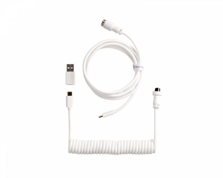  Coiled Aviator Cable Straight 8K - White