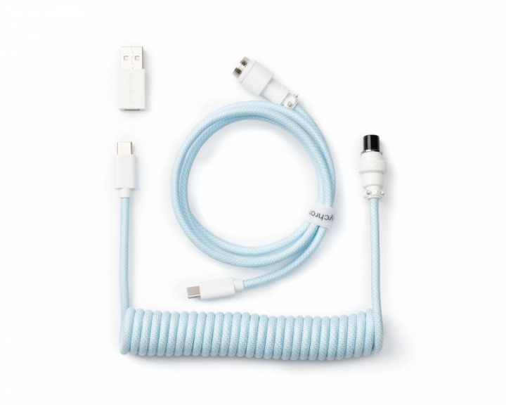 Coiled Aviator Cable Straight 8K - Light Blue