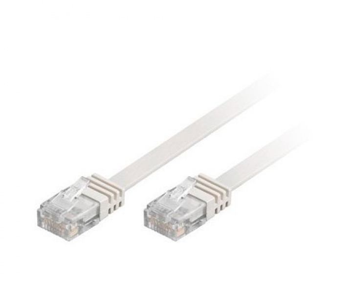Deltaco UTP Network cable Cat6 2m Flat White