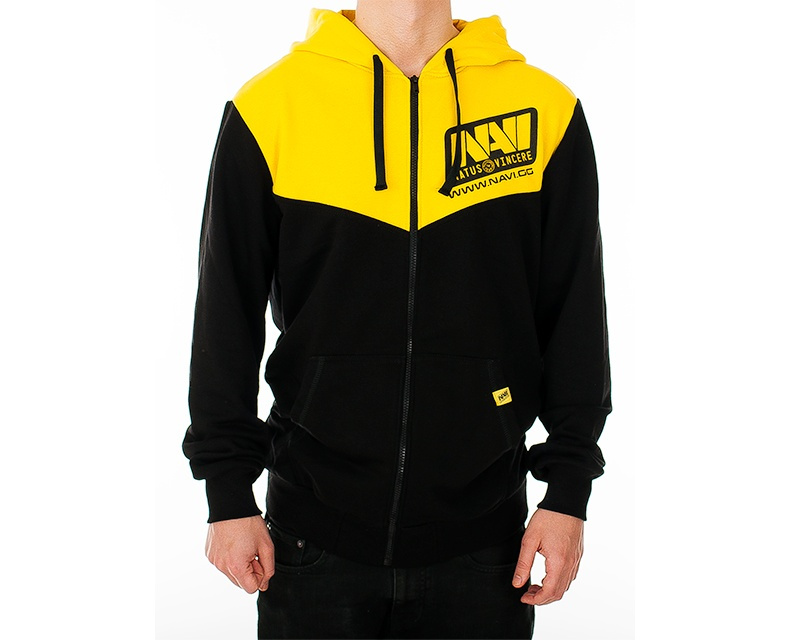 yellow zip up hoodie