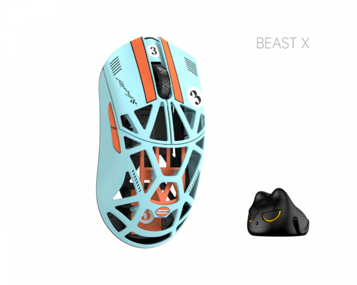 WLMouse Beast X Pro - Blue/Orange [Omron Opticals] - Solid Side (DEMO)