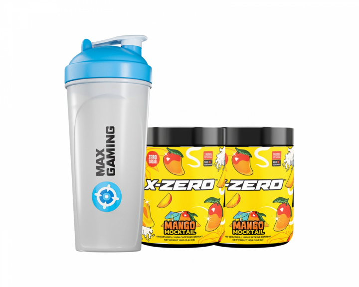 X-Gamer X-Zero Mango Mocktail - 2 x 100 Servings + Shaker