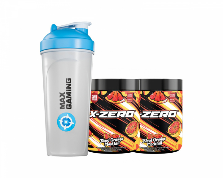 X-Gamer X-Zero Blood Orange Mocktail - 2 x 100 Servings + Shaker