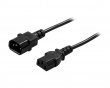 Power Supply cable extension 0,5m Black