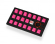18-Key Rubber Double-shot Backlit Keycap Set - Neon Pink