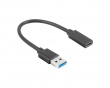 USB Type-C 3.1 (F) to USB Type-A (M) 15cm Adapter