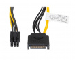 15-pin SATA (male) to 6-pin PCI Express (male) 20cm
