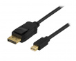 DisplayPort to Mini Displayport Cable 1m - Svart