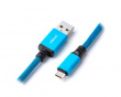 Pro Coiled Cable USB A to Micro USB C, Spectrum Blue - 150cm