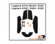 Soft Grips for Logitech G Pro Wired/G102/G203/G304/G305 Series - Black