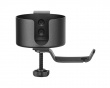 Clamp-On Headphone Holder with Cup Holder - Black Clamp-On Headphone Holder with Cup Holder - Black
