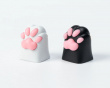 Kitty Paw Silicone Aluminum Alloy Artisan Keycap - Black